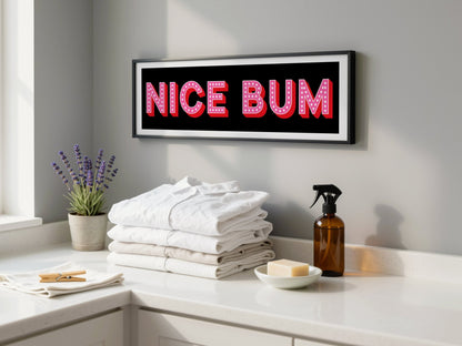 Nice Bum Framed Print (New Style) - Above The Door