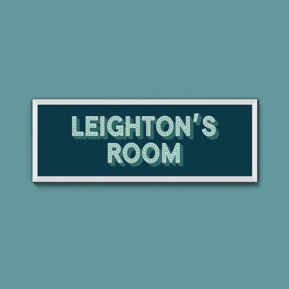 Personalised Bedroom Name Framed Print (New Style) - Above The Door