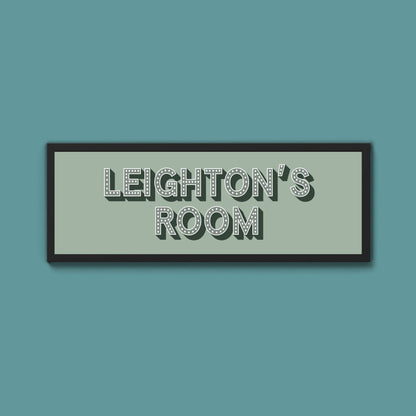 Personalised Bedroom Name Framed Print (New Style) - Above The Door