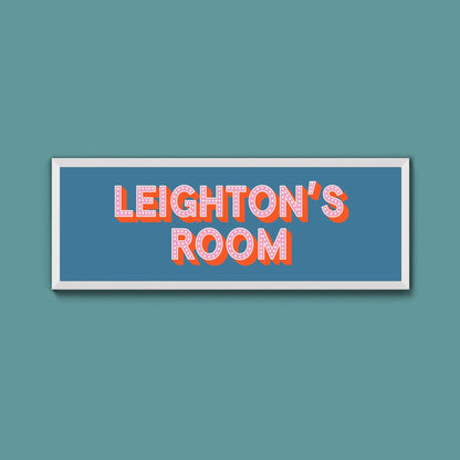 Personalised Bedroom Name Framed Print (New Style) - Above The Door