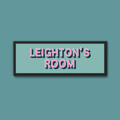 Personalised Bedroom Name Framed Print (New Style) - Above The Door