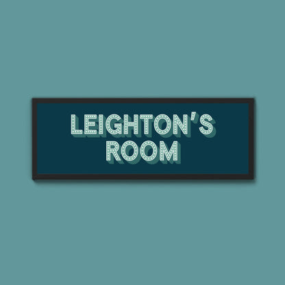 Personalised Bedroom Name Framed Print (New Style) - Above The Door