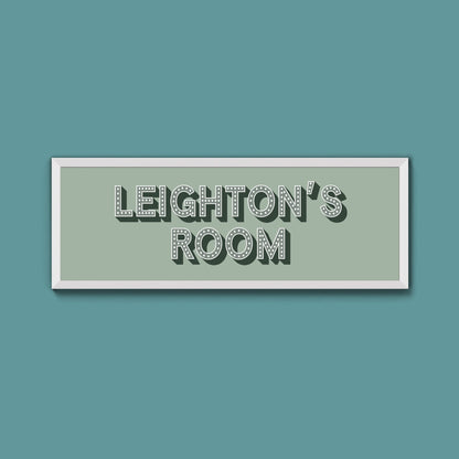 Personalised Bedroom Name Framed Print (New Style) - Above The Door