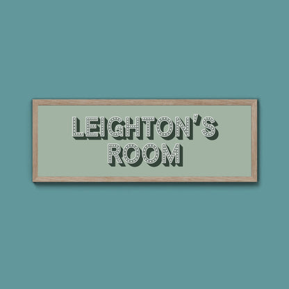 Personalised Bedroom Name Framed Print (New Style) - Above The Door