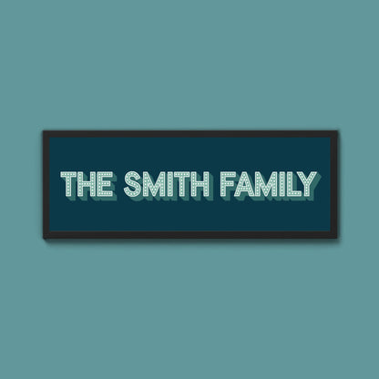 Personalised Family Name Framed Print (Original Style) - Above The Door