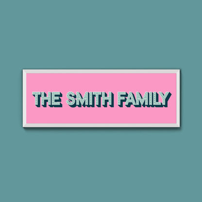 Personalised Family Name Framed Print (Original Style) - Above The Door