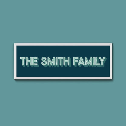 Personalised Family Name Framed Print (Original Style) - Above The Door