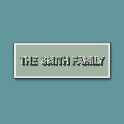 Personalised Family Name Framed Print (Original Style) - Above The Door