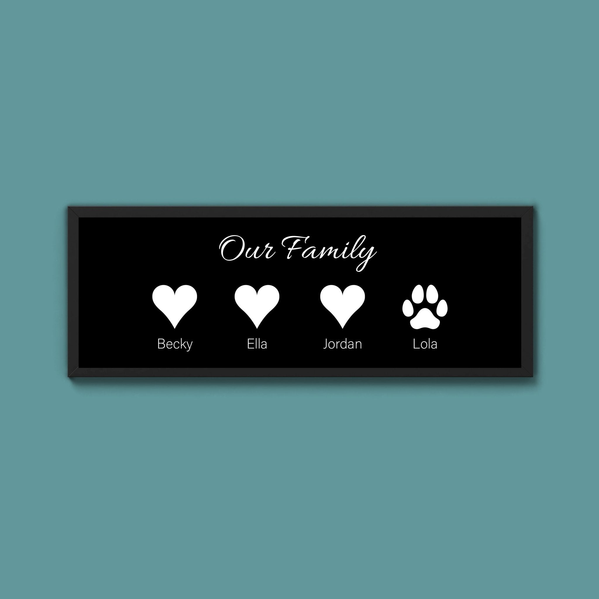 Personalised Family print Framed Print - Above The Door