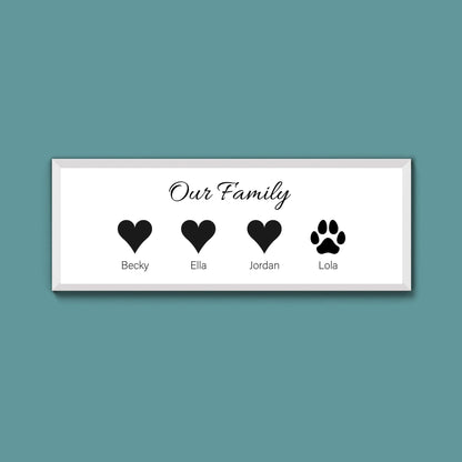 Personalised Family print Framed Print - Above The Door