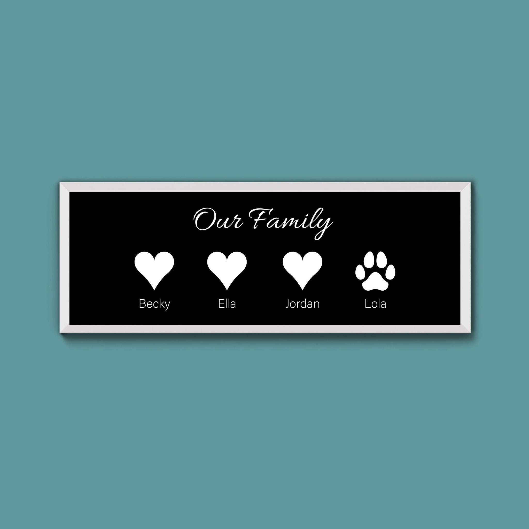 Personalised Family print Framed Print - Above The Door