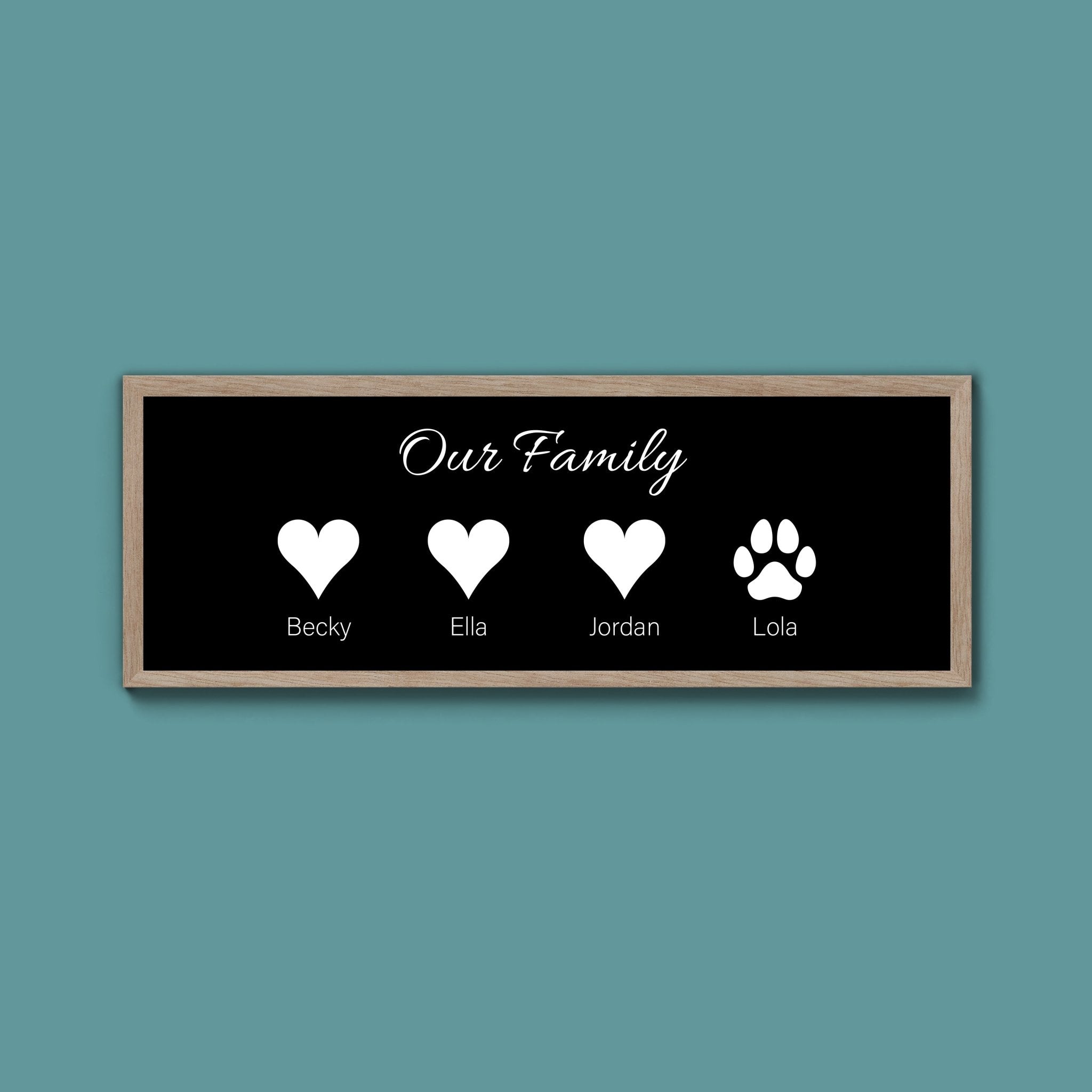 Personalised Family print Framed Print - Above The Door