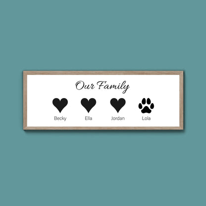 Personalised Family print Framed Print - Above The Door