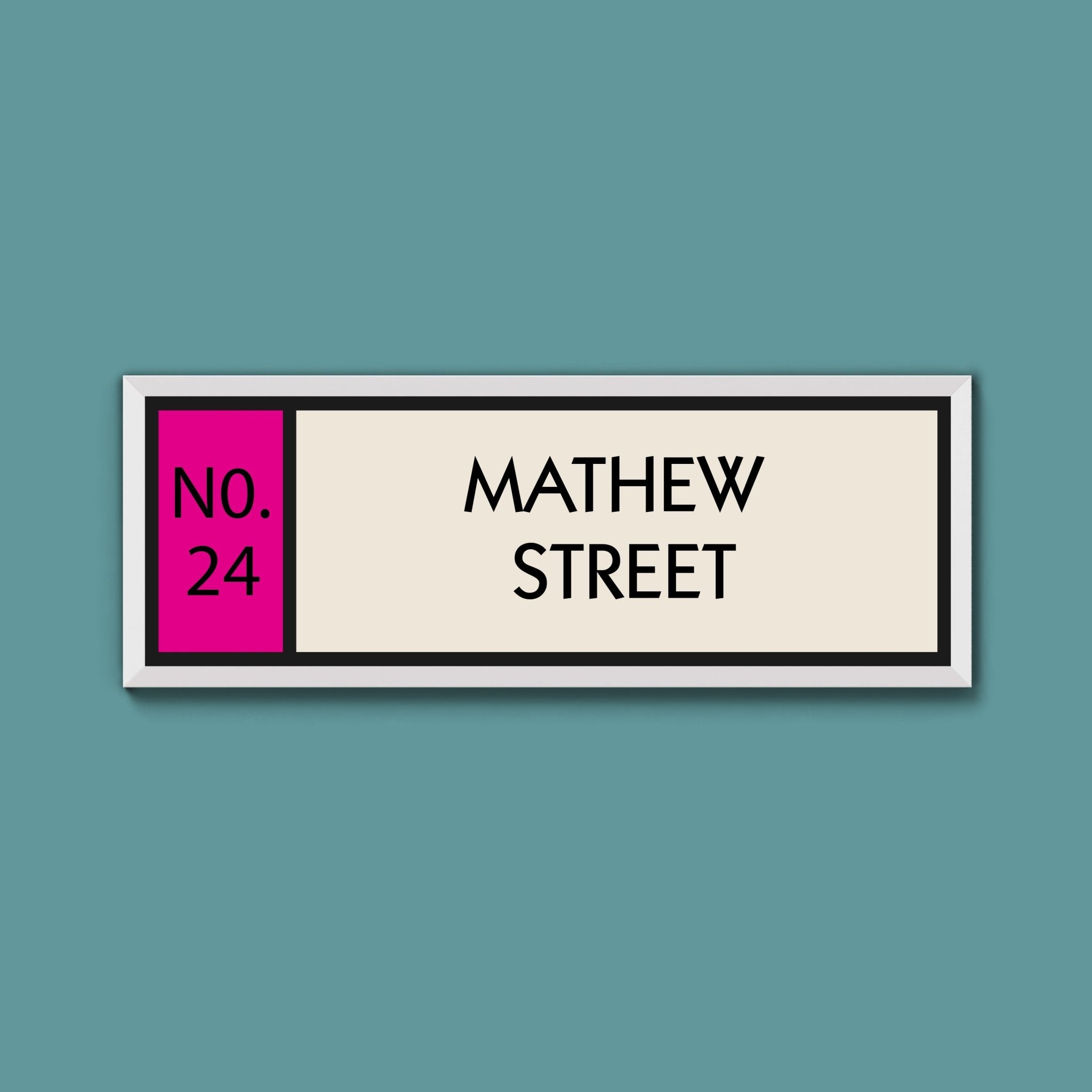 Personalised Framed Street Print (New Style) - Above The Door