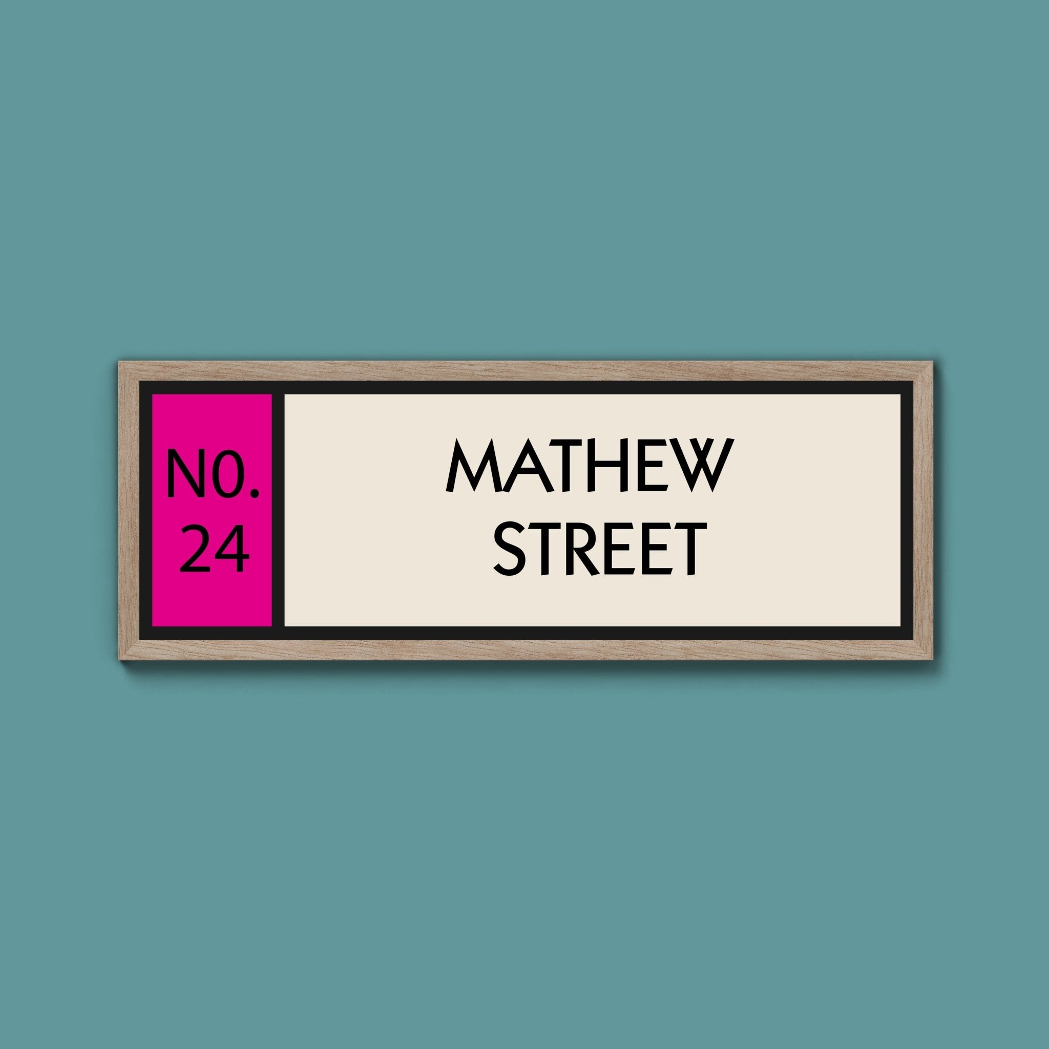 Personalised Framed Street Print (New Style) - Above The Door