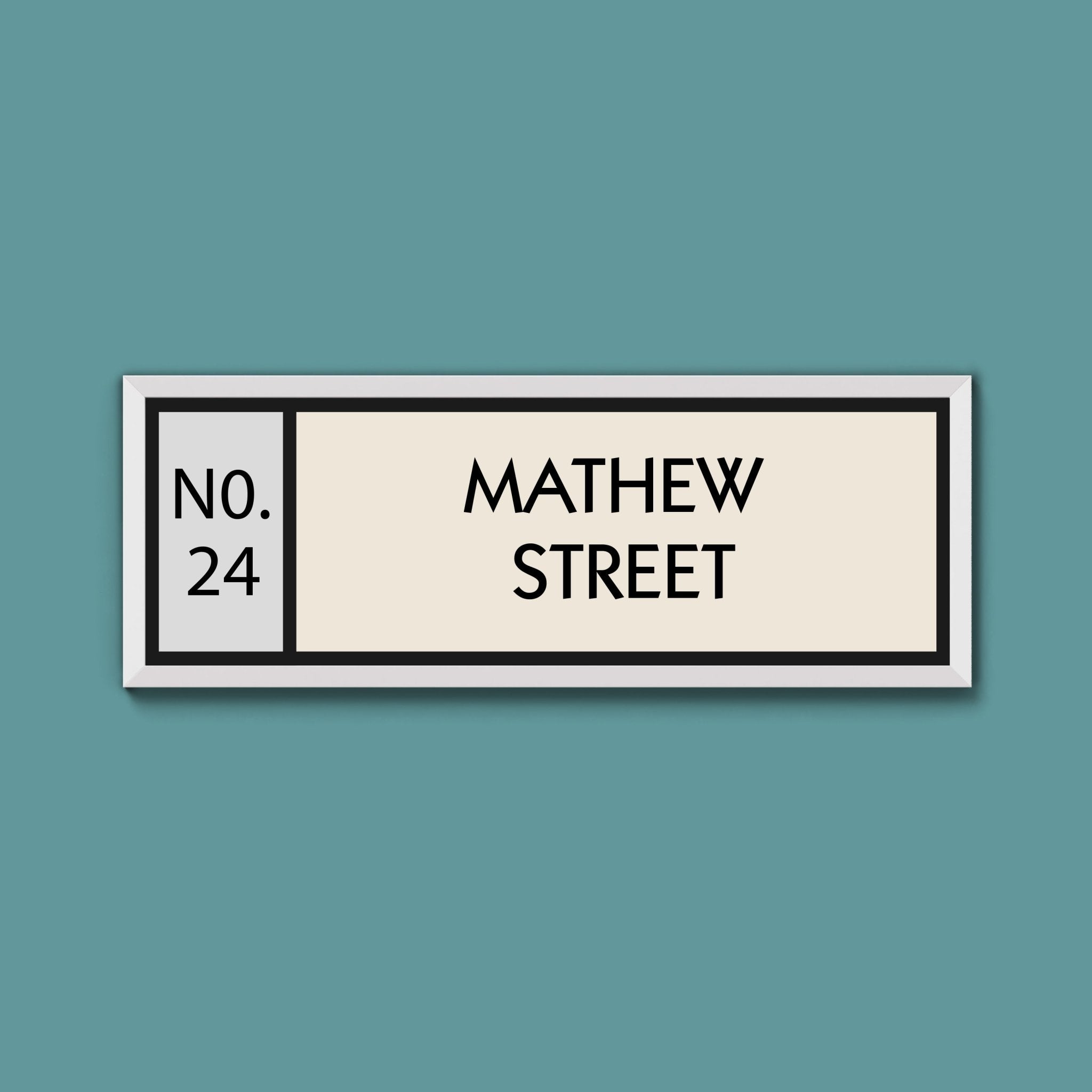 Personalised Framed Street Print (New Style) - Above The Door
