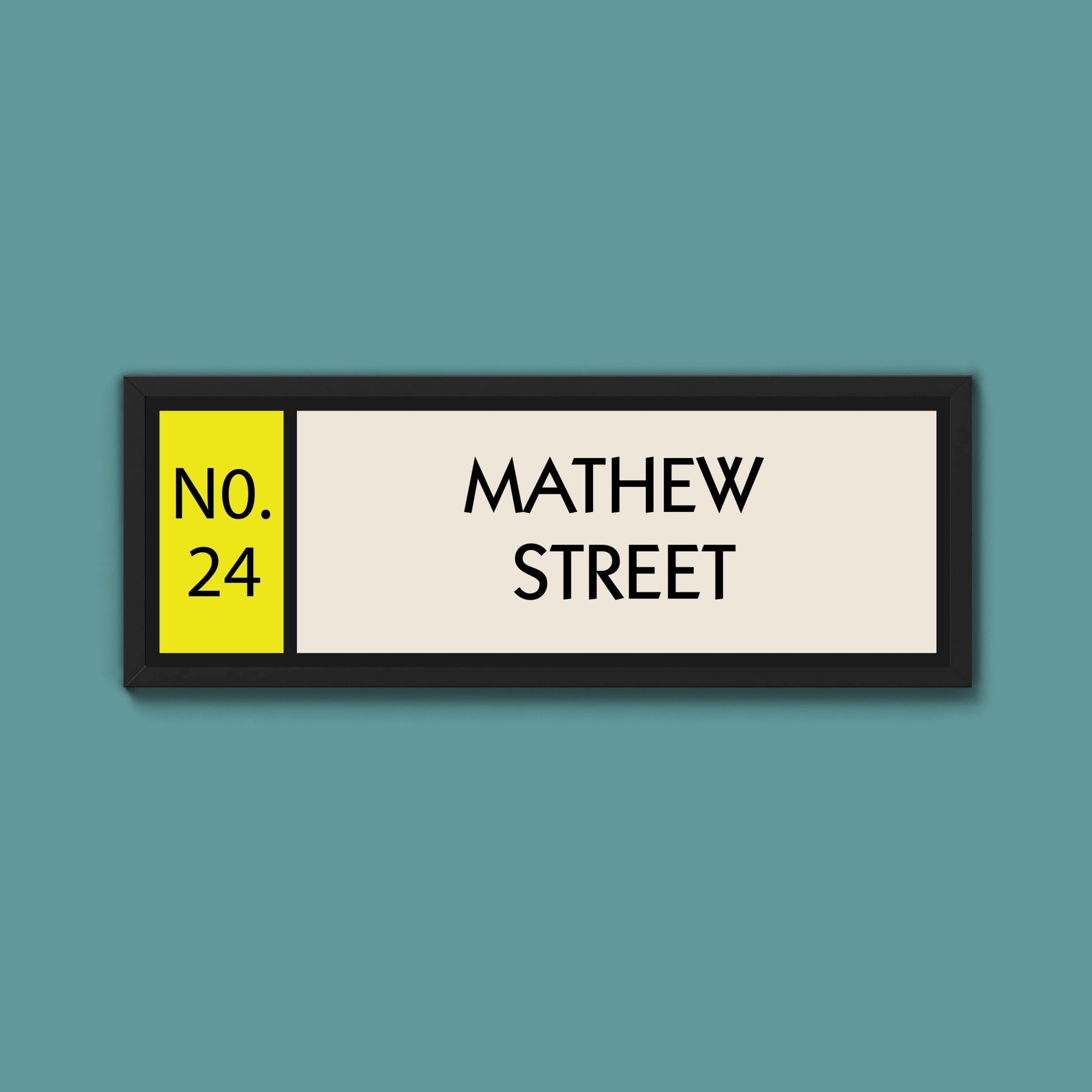 Personalised Framed Street Print (New Style) - Above The Door