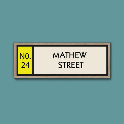 Personalised Framed Street Print (New Style) - Above The Door