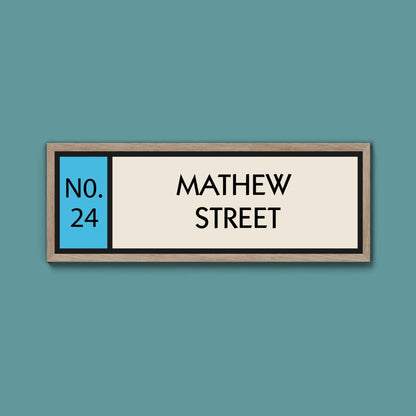 Personalised Framed Street Print (New Style) - Above The Door