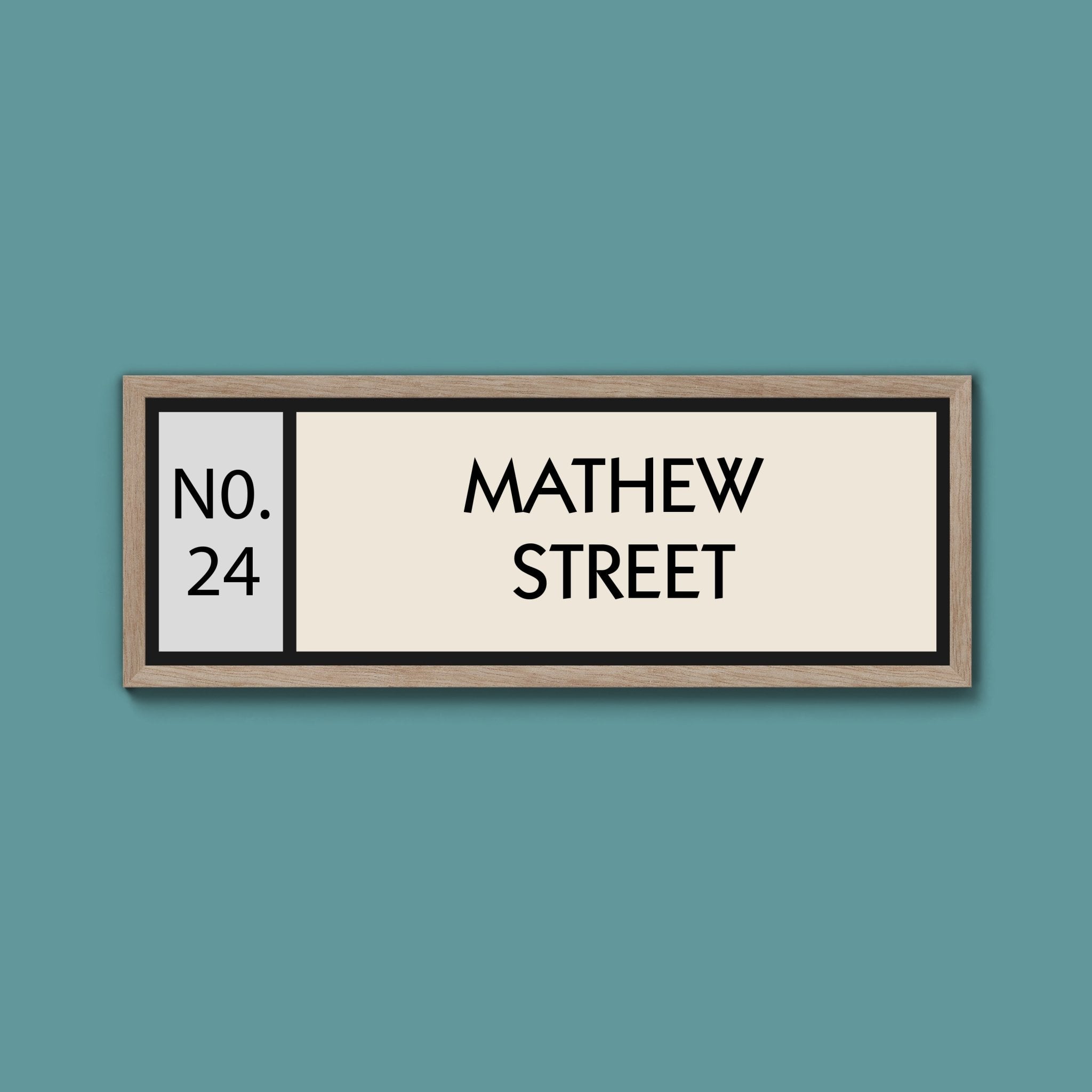 Personalised Framed Street Print (New Style) - Above The Door