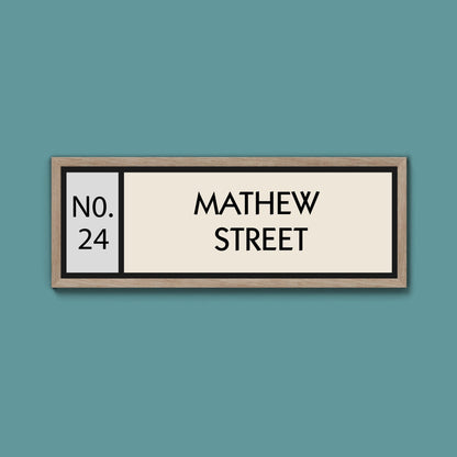 Personalised Framed Street Print (New Style) - Above The Door