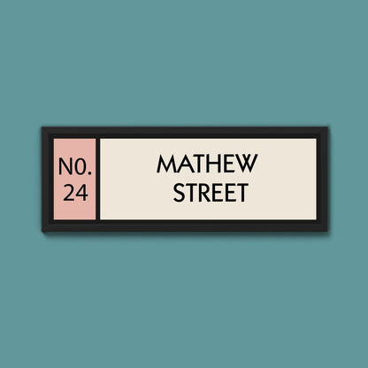 Personalised Framed Street Print (New Style) - Above The Door