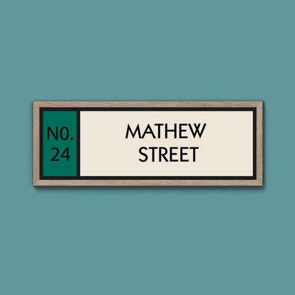 Personalised Framed Street Print (New Style) - Above The Door
