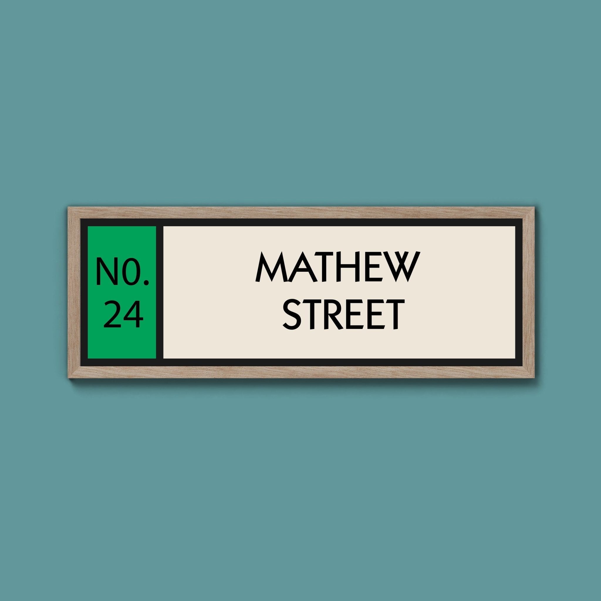 Personalised Framed Street Print (New Style) - Above The Door