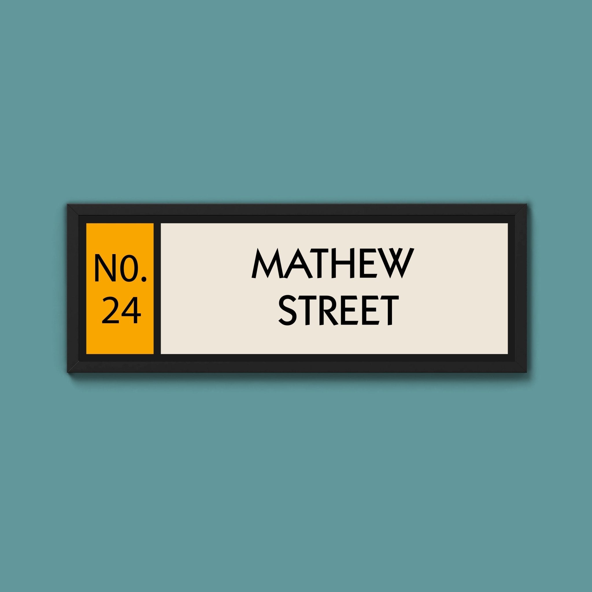 Personalised Framed Street Print (New Style) - Above The Door