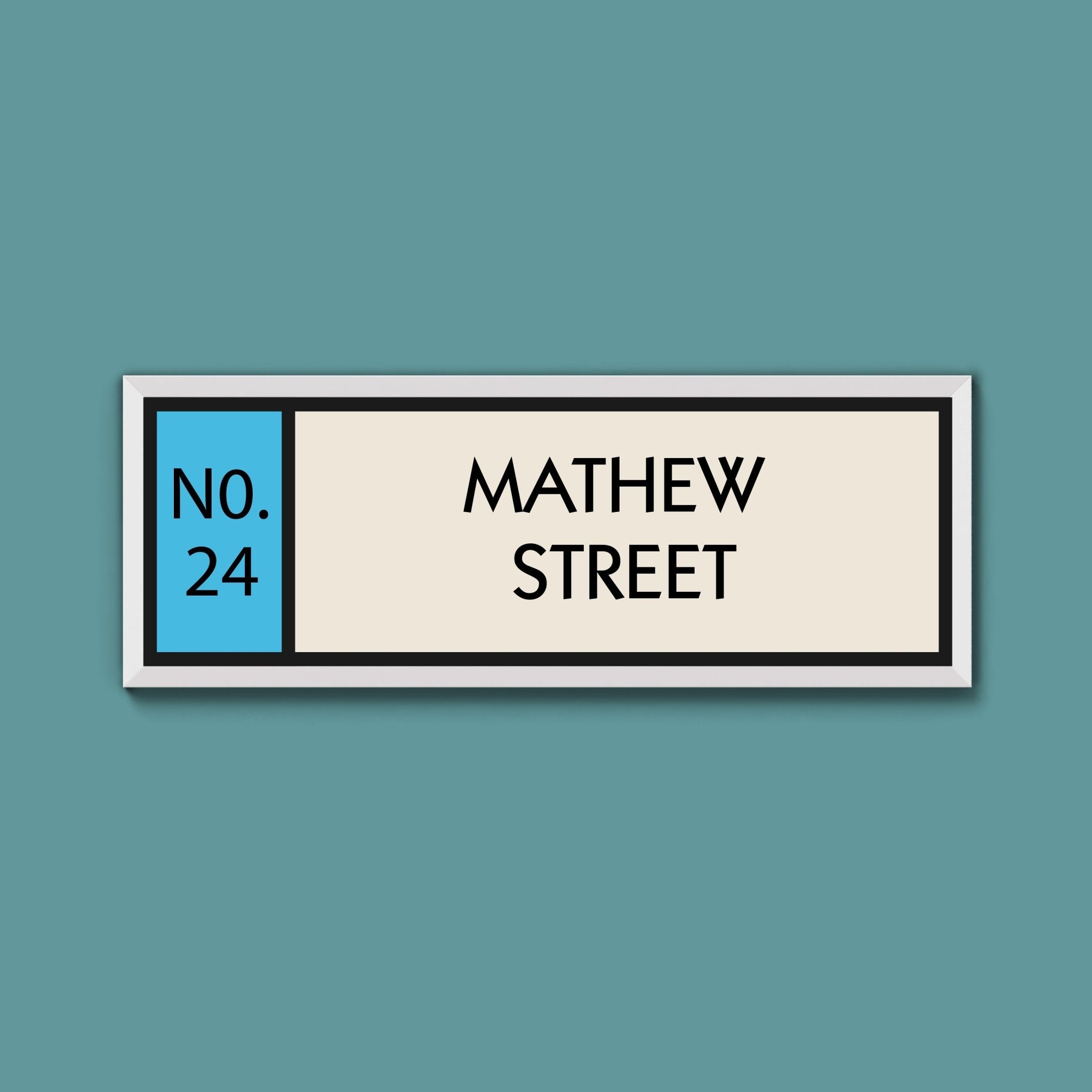 Personalised Framed Street Print (New Style) - Above The Door