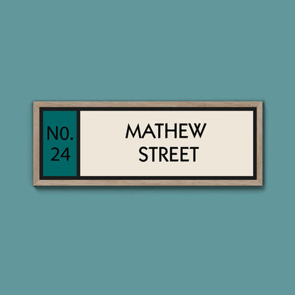 Personalised Framed Street Print (New Style) - Above The Door