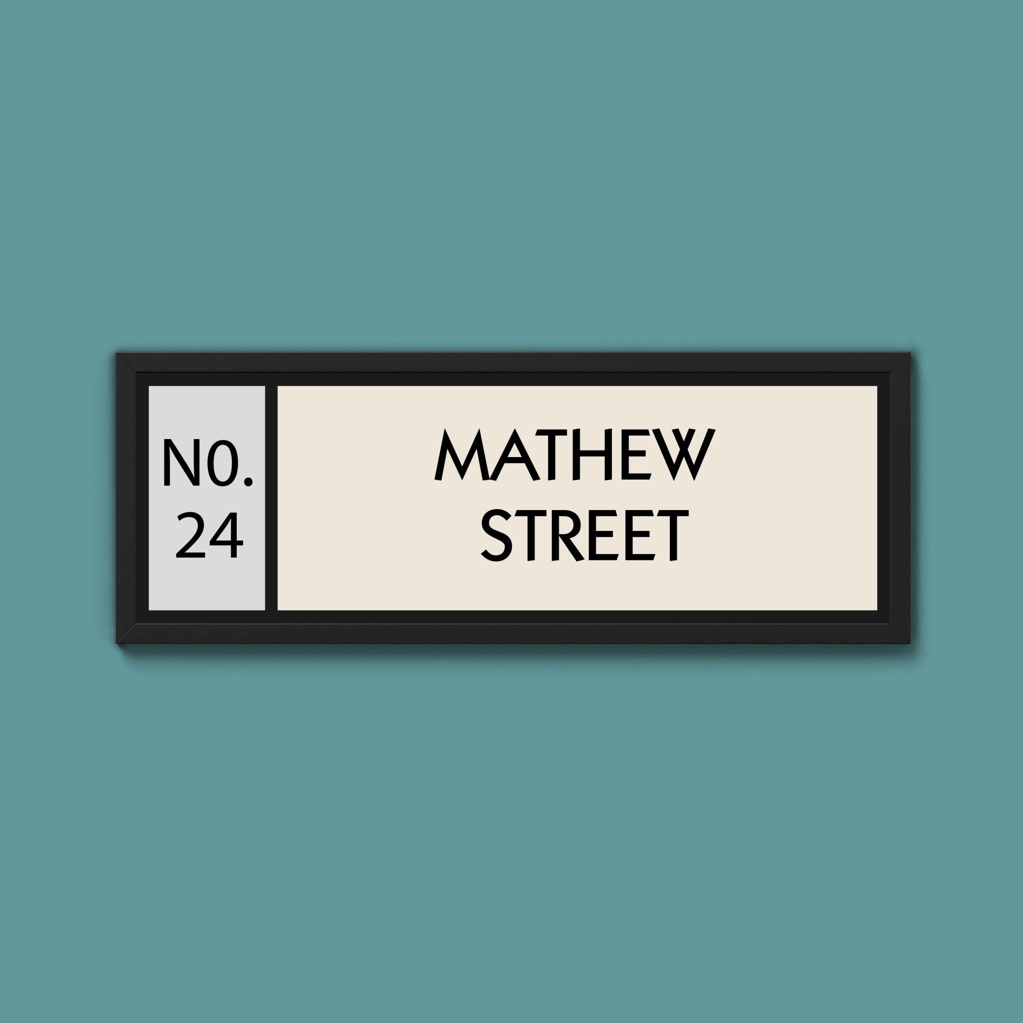 Personalised Framed Street Print (New Style) - Above The Door