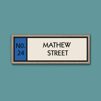 Personalised Framed Street Print (New Style) - Above The Door