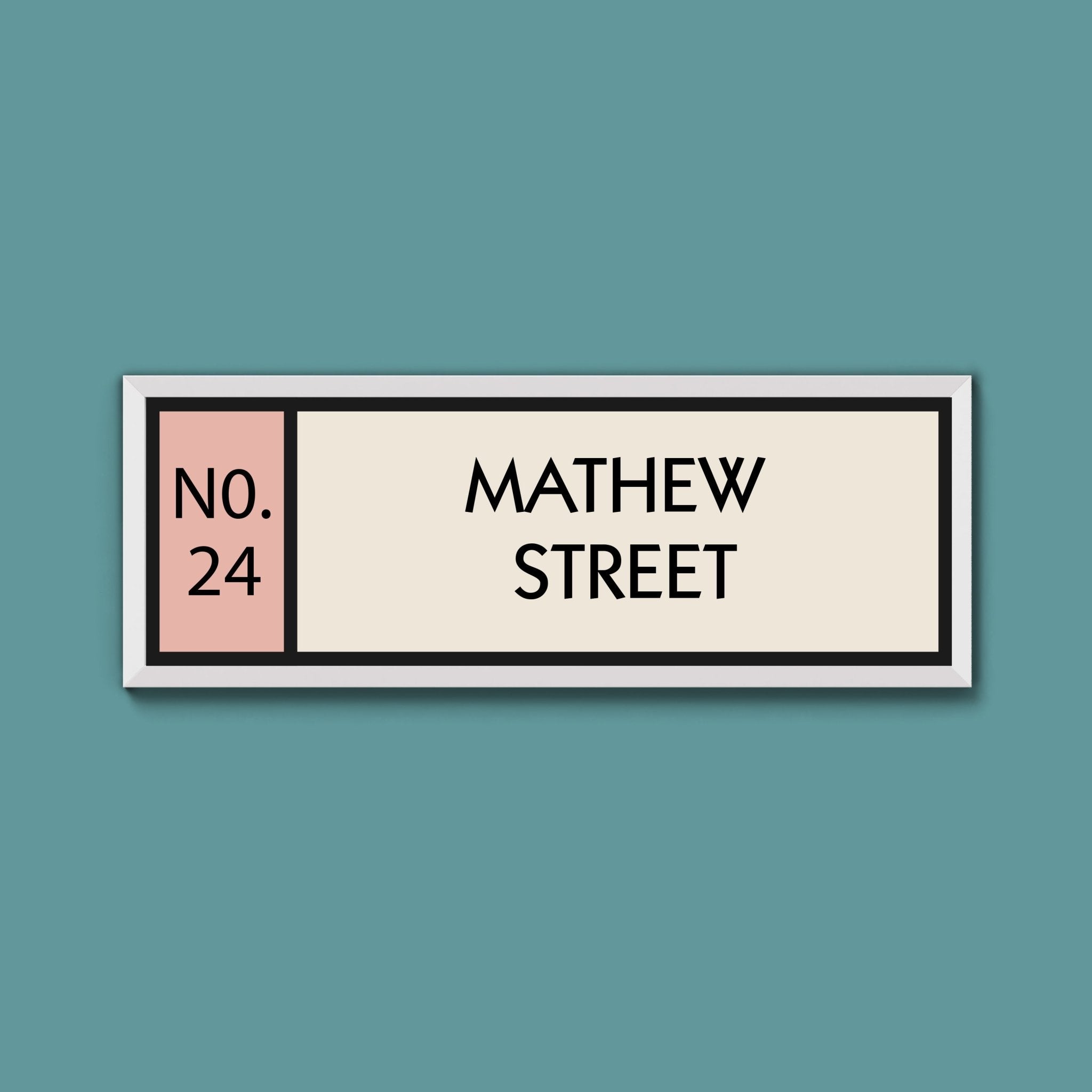 Personalised Framed Street Print (New Style) - Above The Door