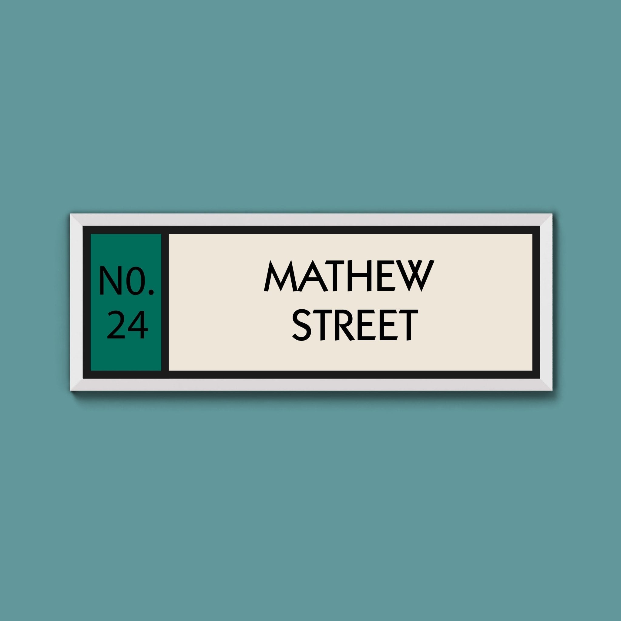Personalised Framed Street Print (New Style) - Above The Door