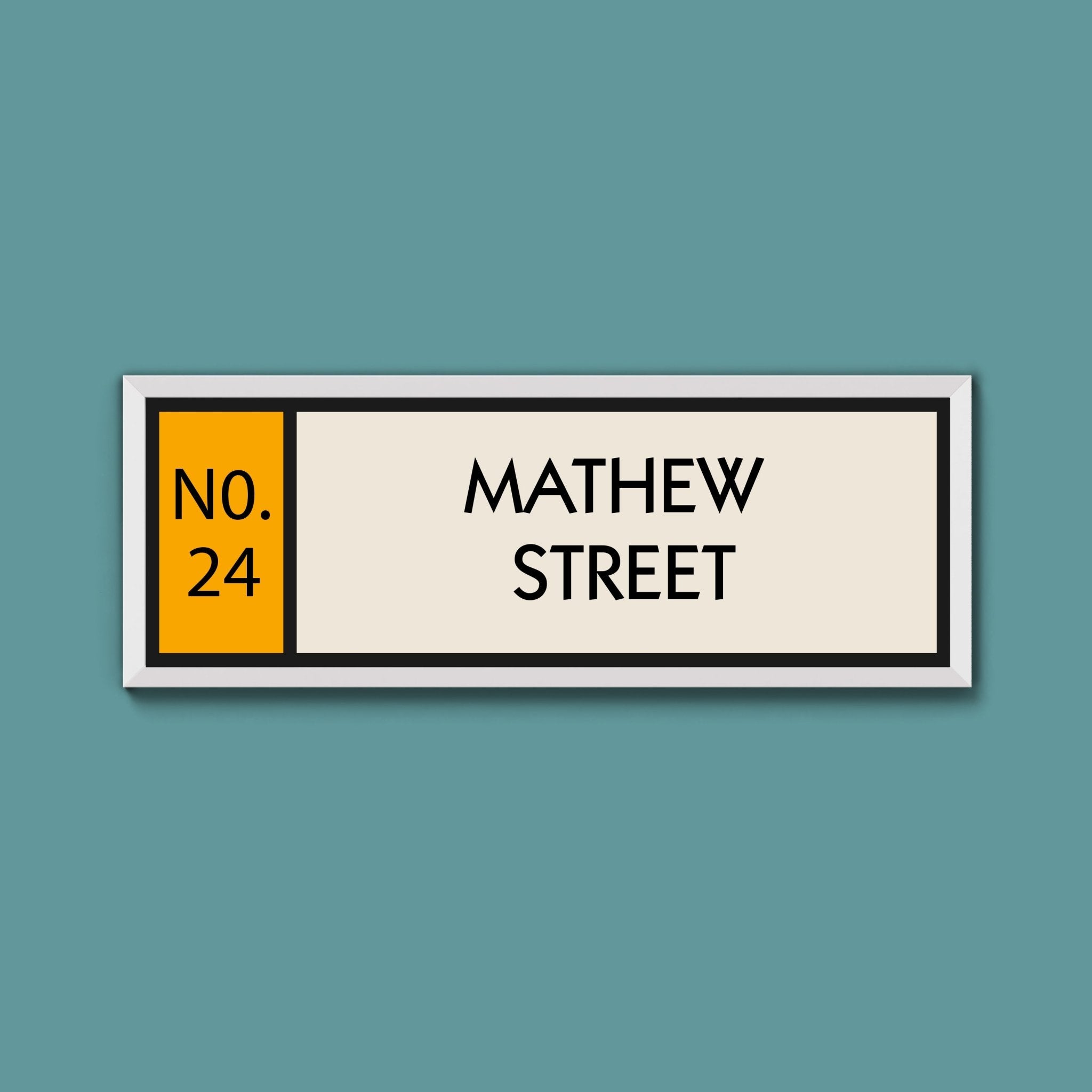 Personalised Framed Street Print (New Style) - Above The Door