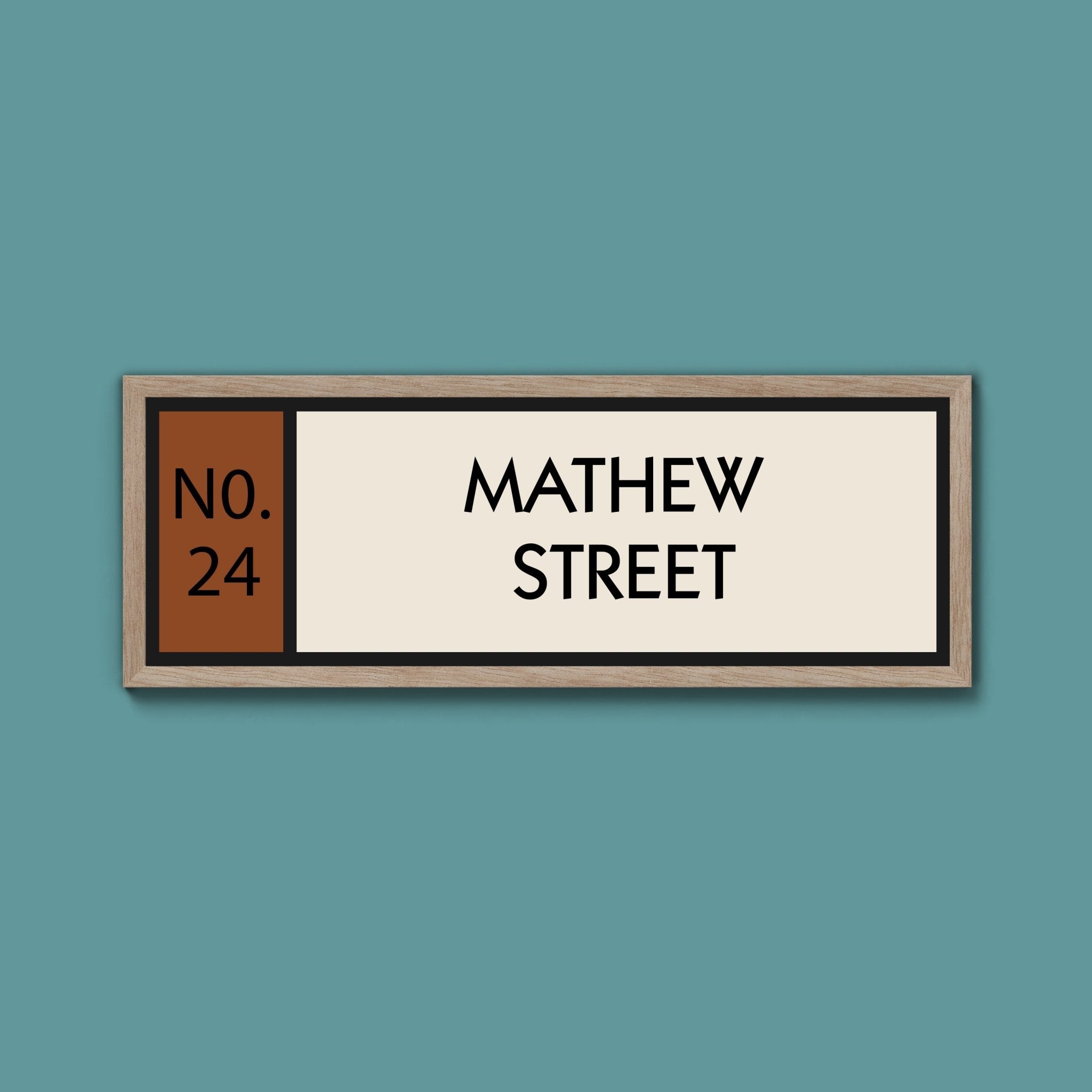 Personalised Framed Street Print (New Style) - Above The Door
