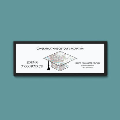Personalised Graduation Map Print - Above The Door