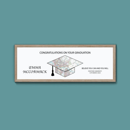 Personalised Graduation Map Print - Above The Door