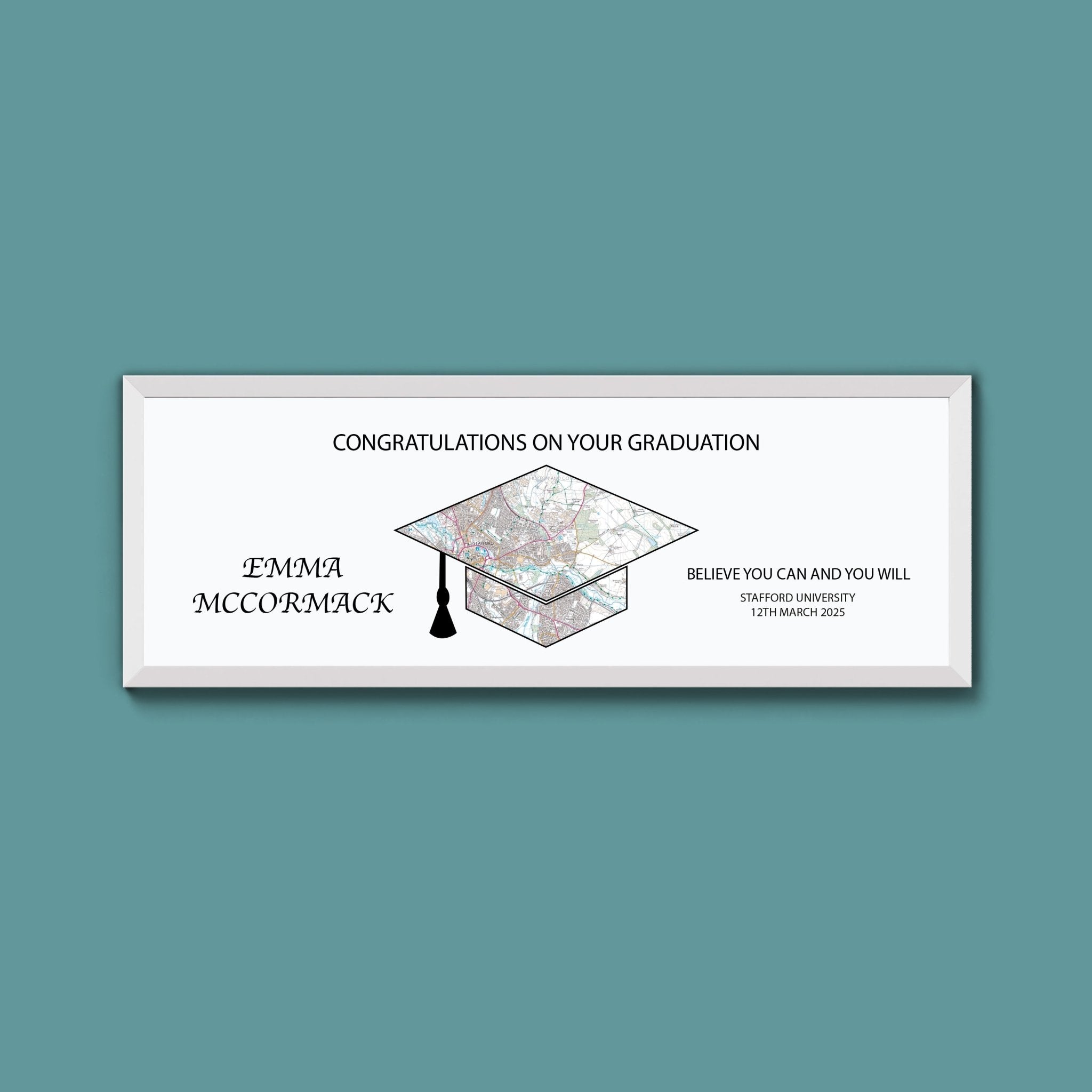 Personalised Graduation Map Print - Above The Door