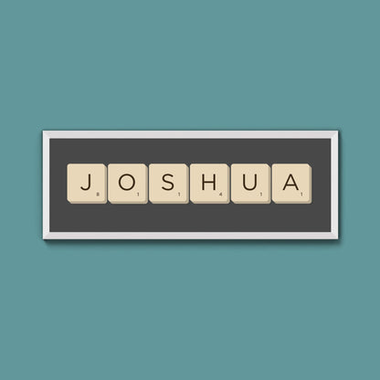 Personalised Name Scrabble Framed Print (New Style) - Above The Door