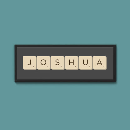 Personalised Name Scrabble Framed Print (New Style) - Above The Door