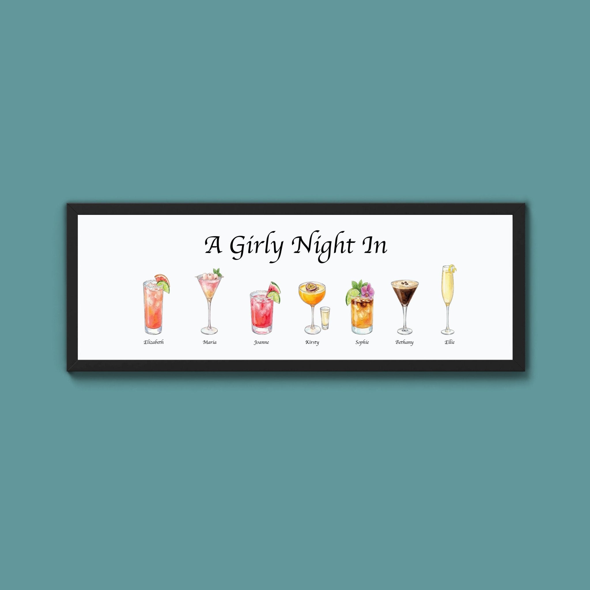 Personalised Watercolour Drinks Print (New Style) - Above The Door