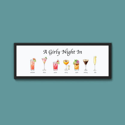 Personalised Watercolour Drinks Print (New Style) - Above The Door