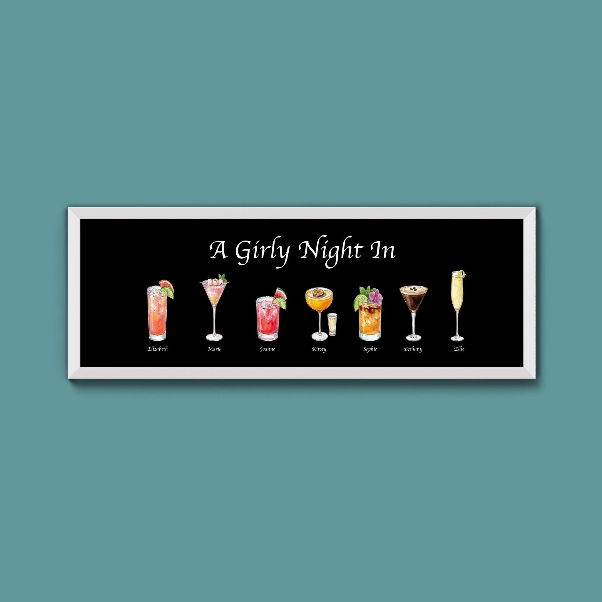 Personalised Watercolour Drinks Print (New Style) - Above The Door