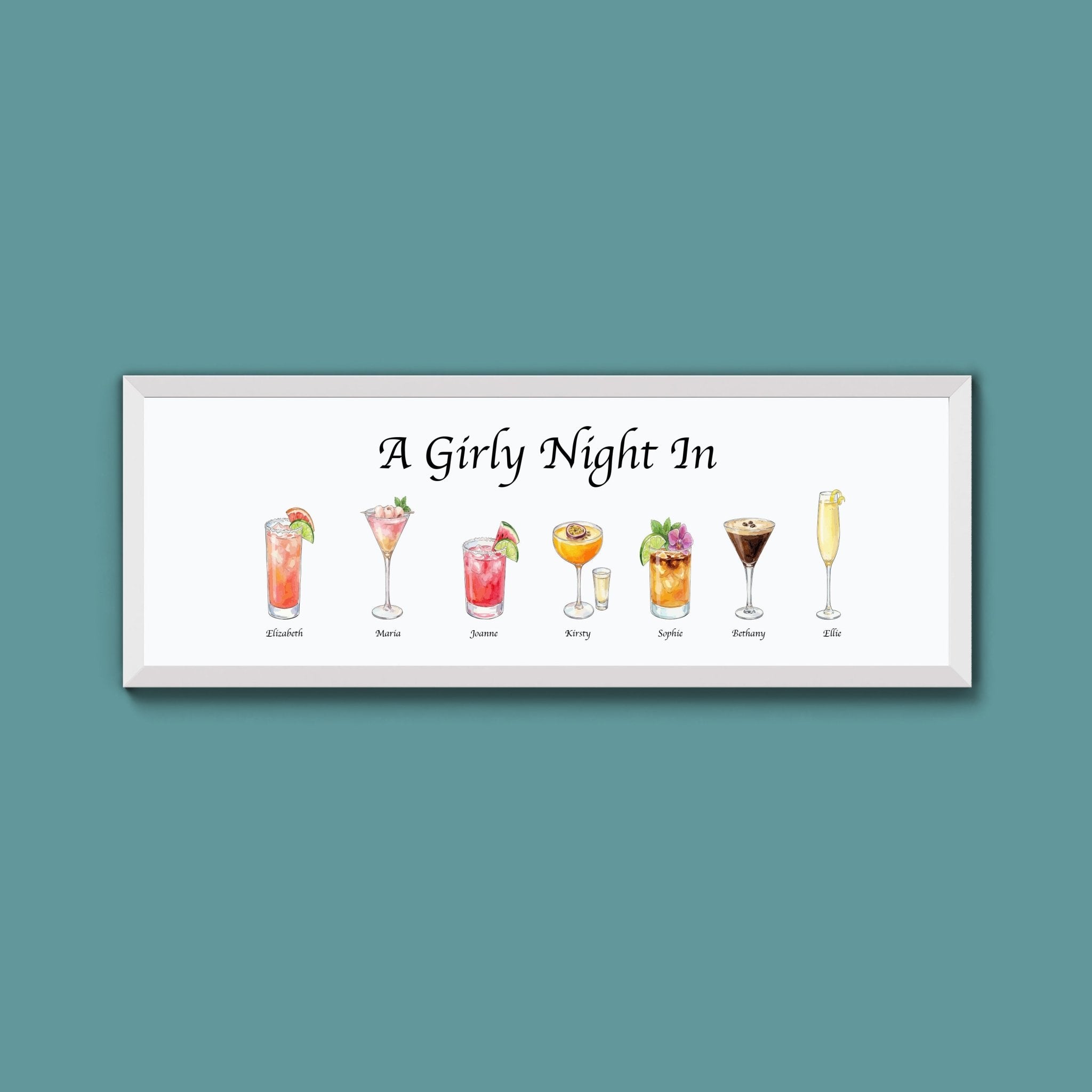 Personalised Watercolour Drinks Print (New Style) - Above The Door