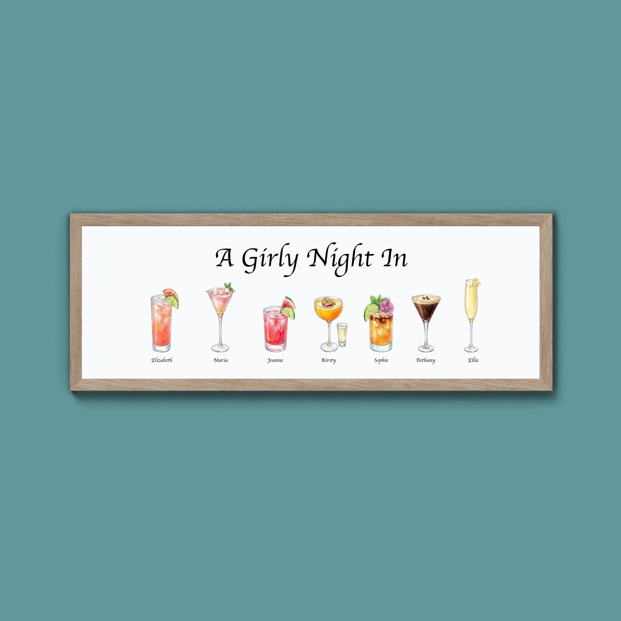 Personalised Watercolour Drinks Print (New Style) - Above The Door