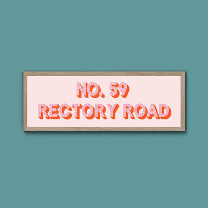 Personalized Street Name Framed Print (New Style) - Above The Door