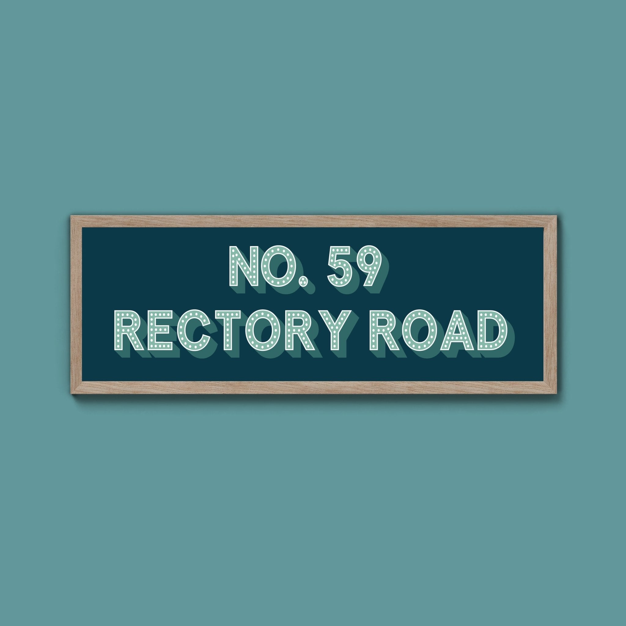 Personalized Street Name Framed Print (New Style) - Above The Door