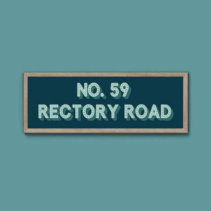 Personalized Street Name Framed Print (New Style) - Above The Door